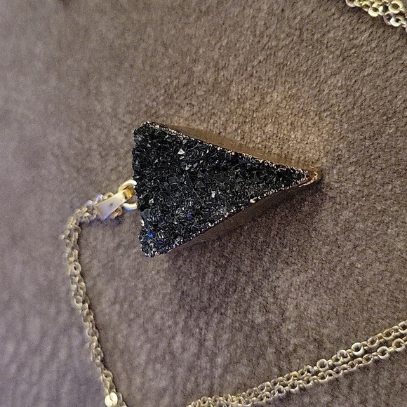 WESTERN Two Sided Druzy Arrow Pendant Chain Necklace - Picture 3 of 6